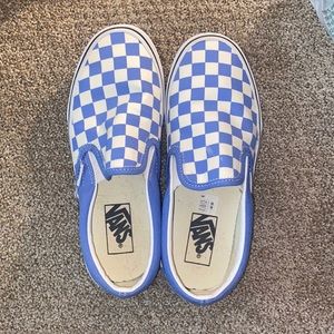 Blue checkered vans
